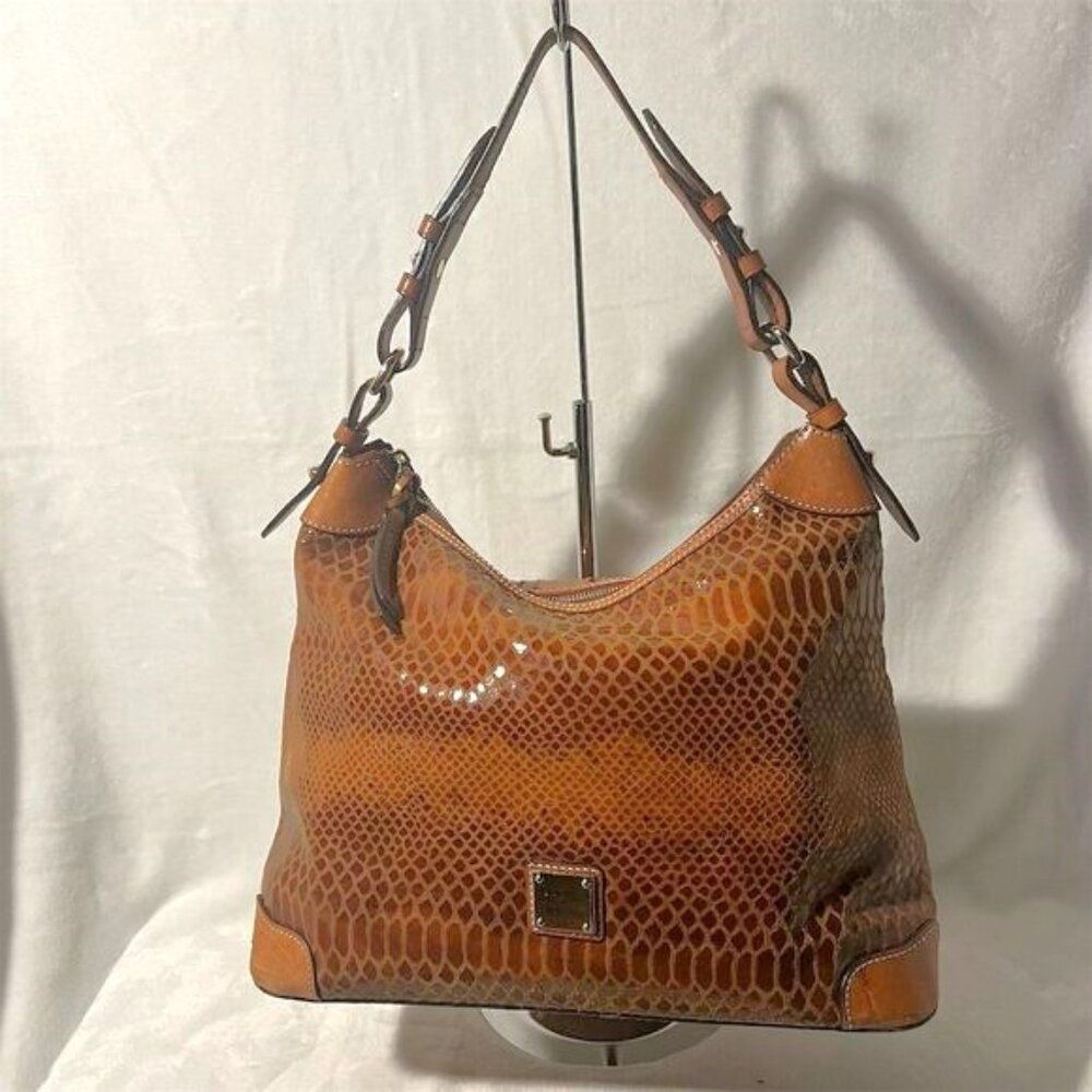 Dooney & Bourke Vintage Snakeskin Shoulder Bag Brown Women's Casual